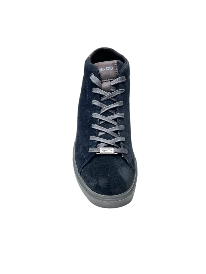 sneakers mid uomo pelle igi&co art.6635322 notte-antracite