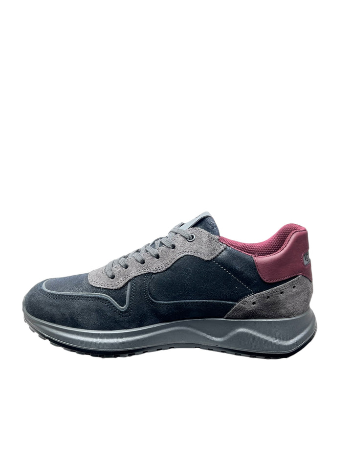 sneakers uomo pelle igi&co art.6638500 blu-grigio