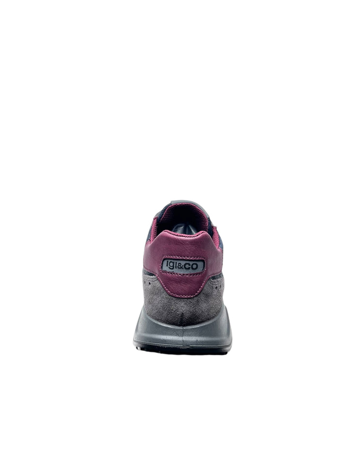 sneakers uomo pelle igi&co art.6638500 blu-grigio