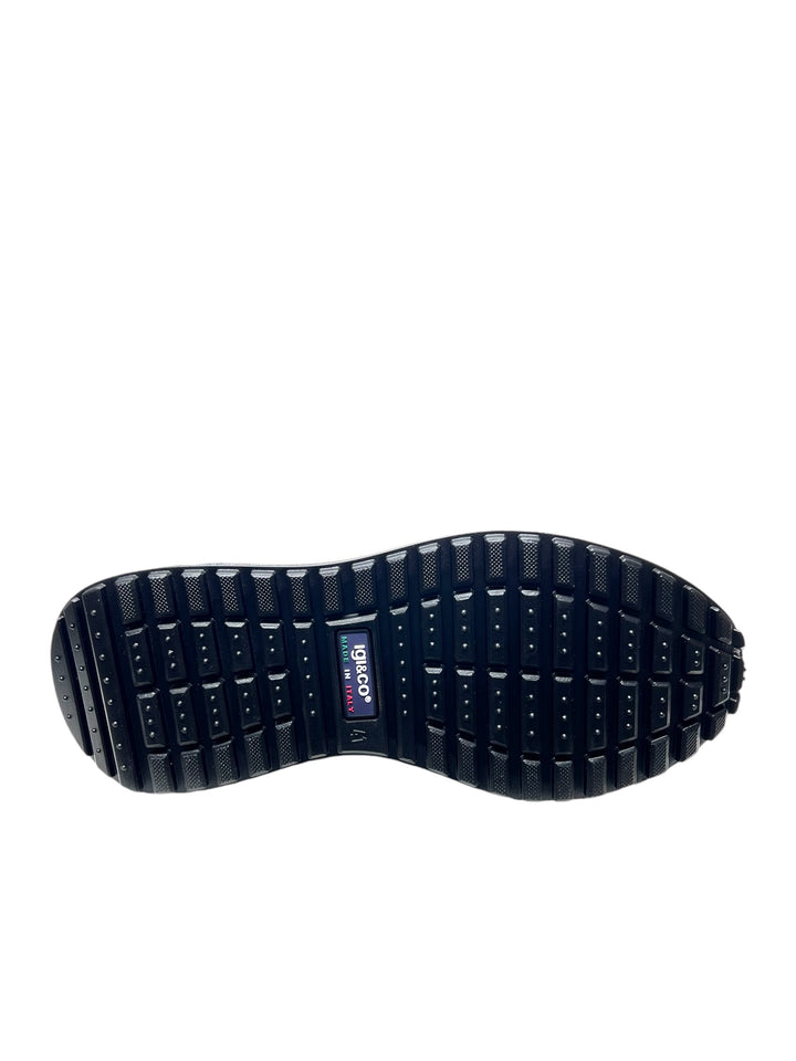 sneakers uomo pelle igi&co art.6638511 castagno-blu