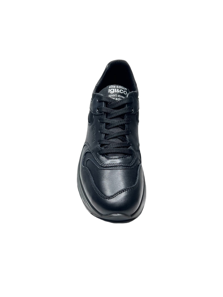 sneakers uomo pelle igi&co art.6639800 nero