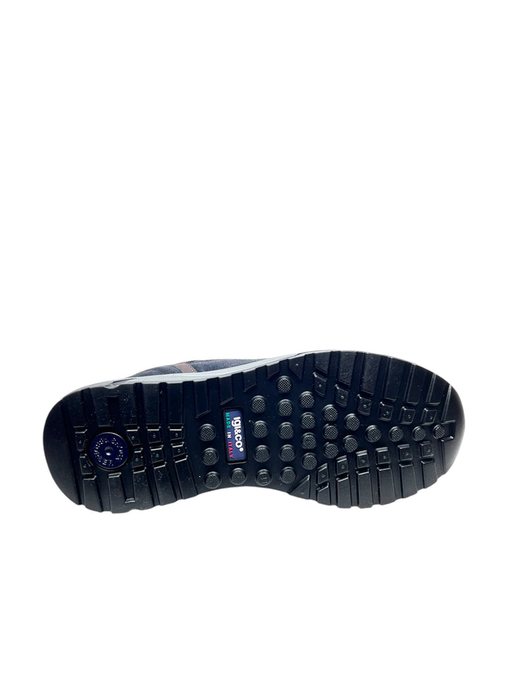 sneakers uomo pelle igi&co art.6639900 blu-marrone