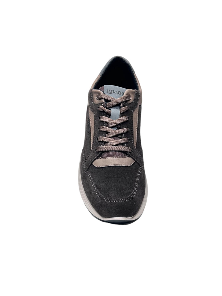 sneakers uomo pelle igi&co art.6639911 caffè-tortora