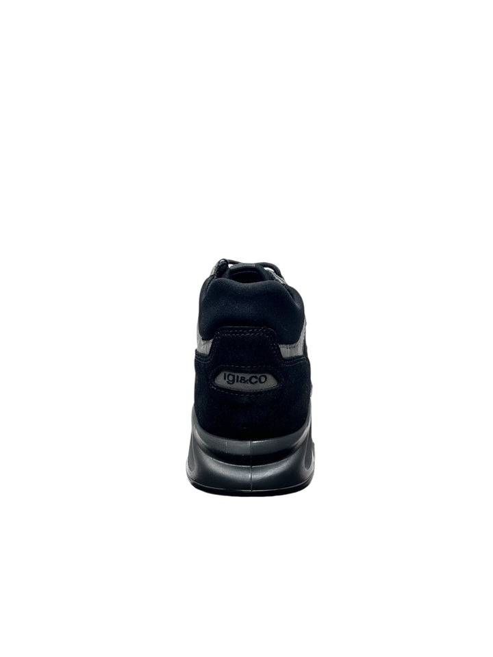 sneakers mid uomo goretex pelle igi&co art.6641500 nero