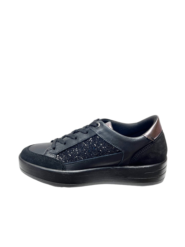 sneakers donna pelle igi&co art.6668500 nero