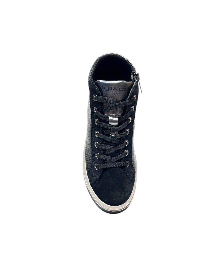 sneakers mid donna pelle igi&co art.6669822 nero