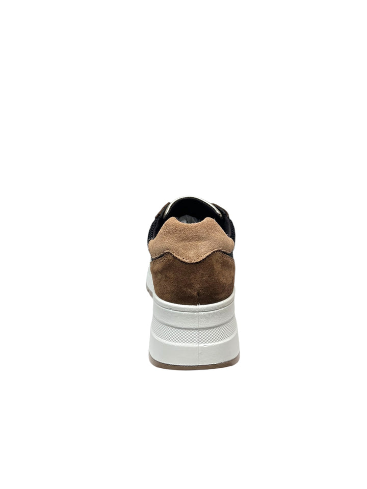 sneakers donna pelle igi&co art.6675522 caramel-nero