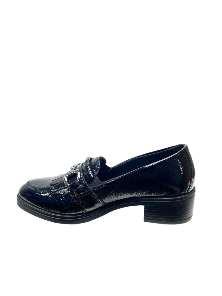 mocassini donna pelle enval soft art.6750111 nero