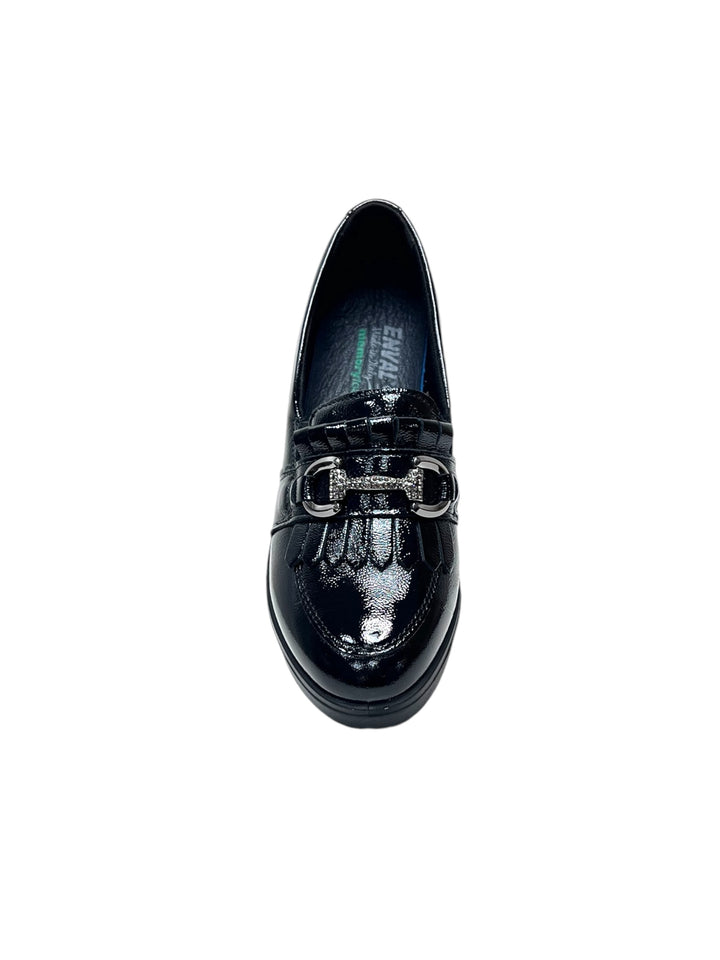 mocassini donna pelle enval soft art.6750111 nero