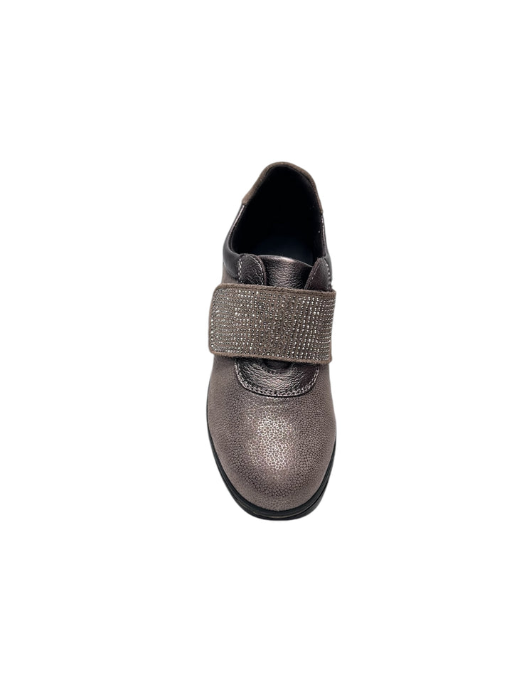 sneakers zeppa comfort donna pelle enval soft art.6764922 laminato taupe