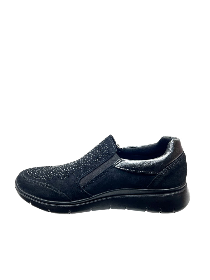 sneakers comfort donna pelle enval soft art.6775100 nero