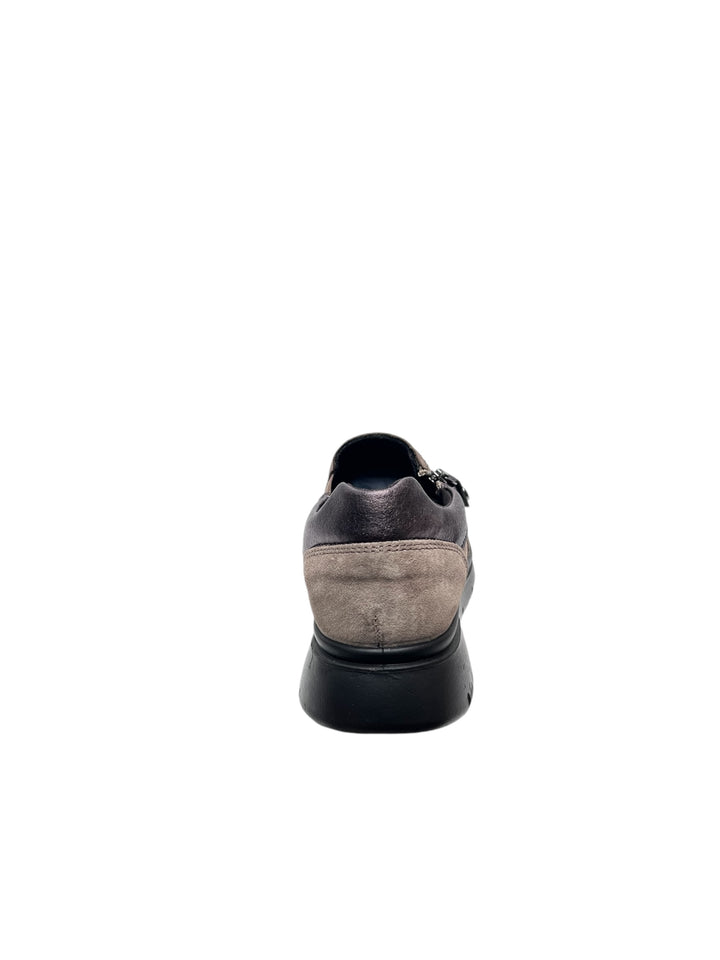 sneakers comfort donna pelle enval soft art.6775133 fango