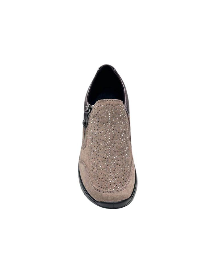 sneakers comfort donna pelle enval soft art.6775133 fango