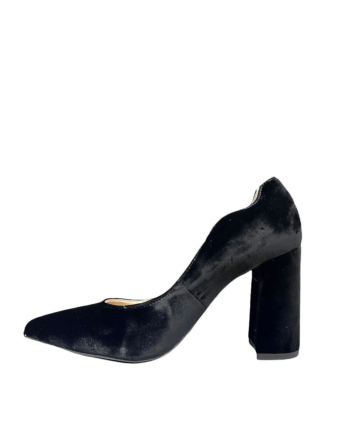décolleté donna pelle-velluto nero giardini art. 6890d100 nero