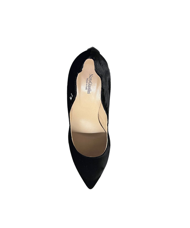 décolleté donna pelle-velluto nero giardini art. 6890d100 nero
