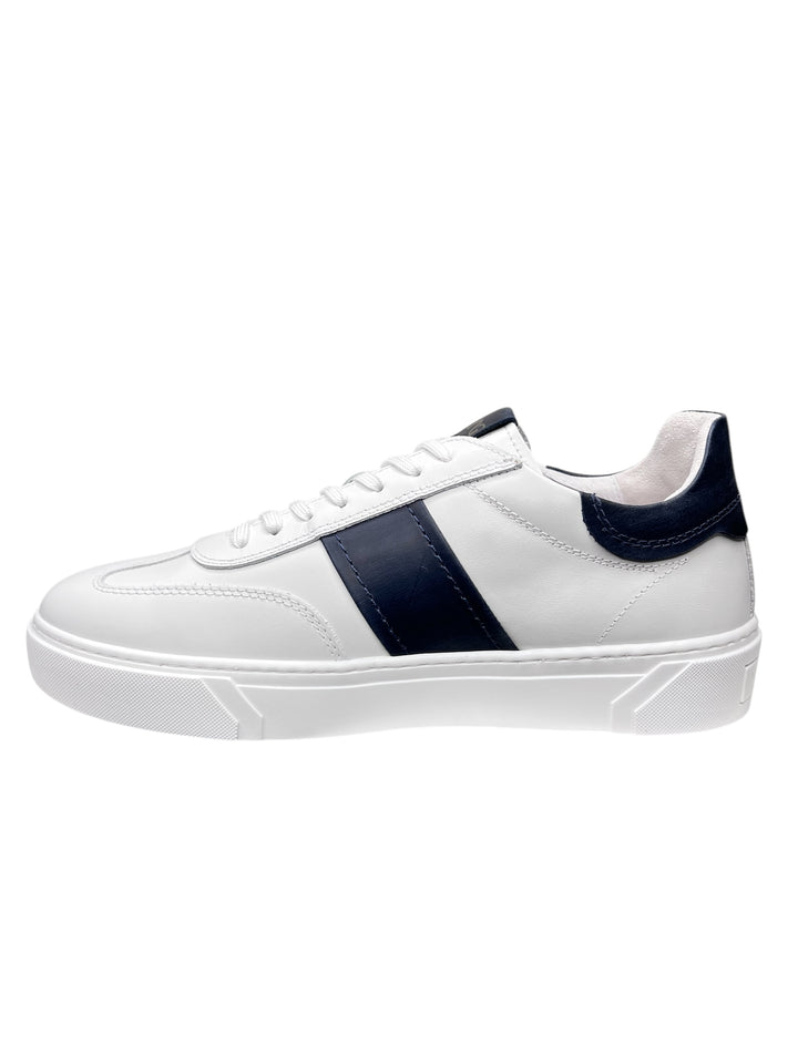 sneakers uomo pelle nero giardini art.e500691u707 bianco-incanto