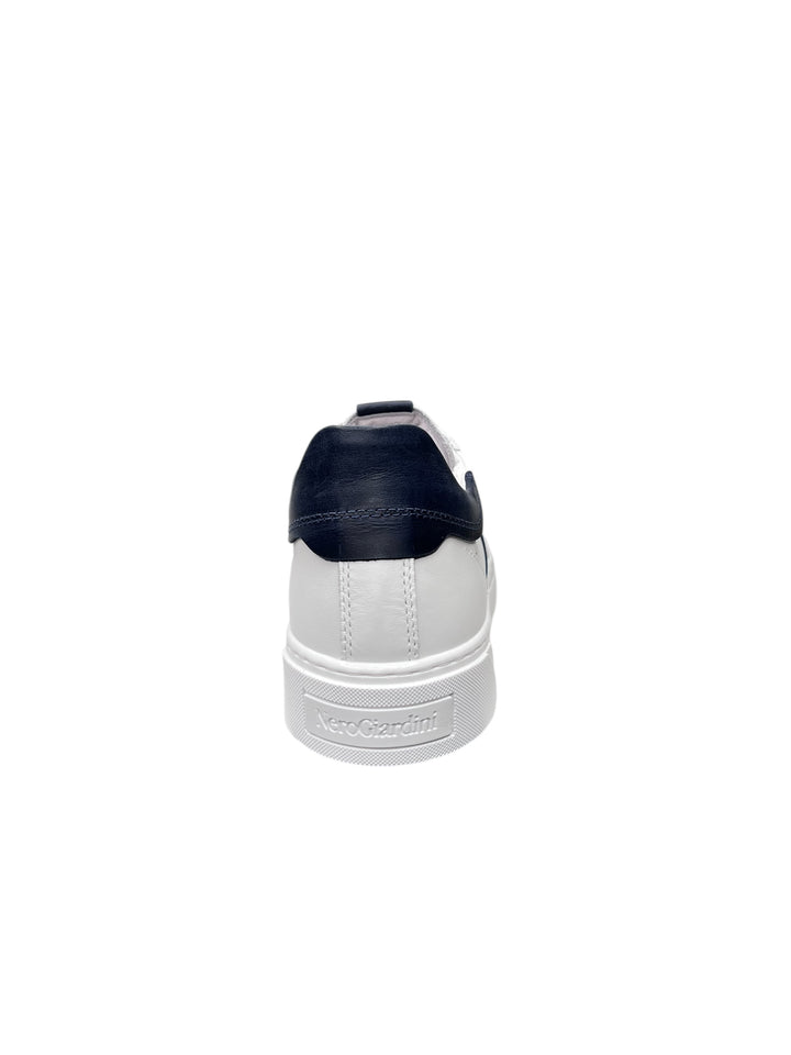 sneakers uomo pelle nero giardini art.e500691u707 bianco-incanto