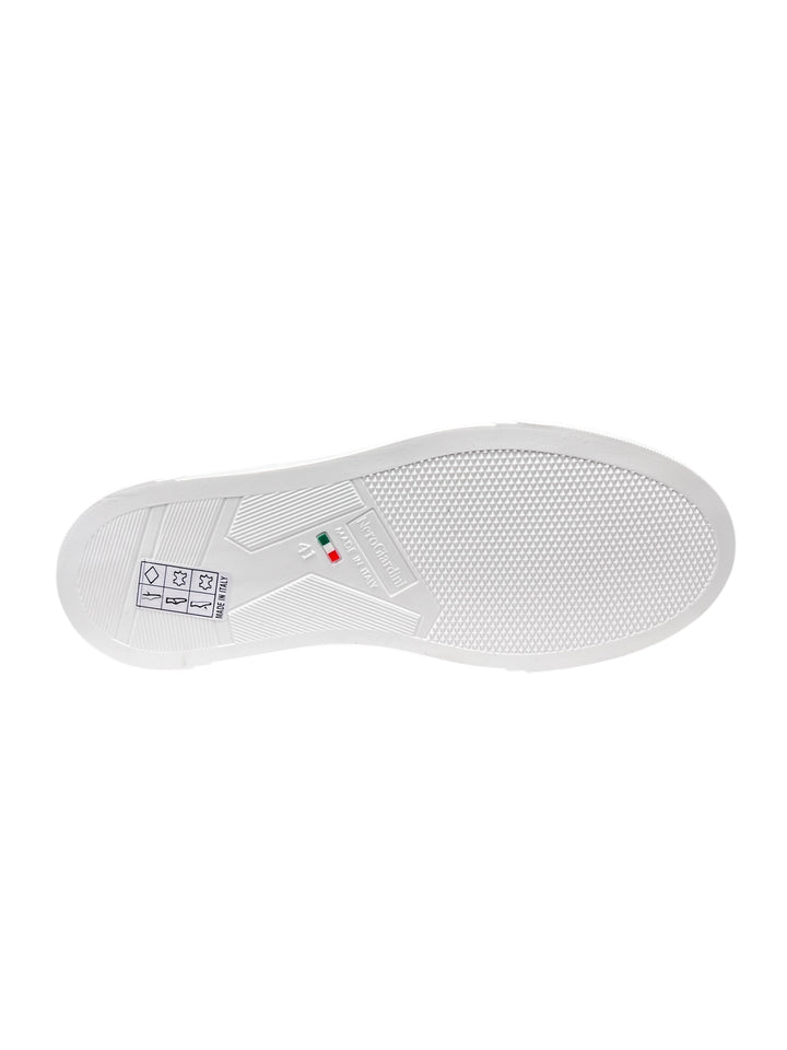 sneakers uomo pelle nero giardini art.e500691u707 bianco-incanto