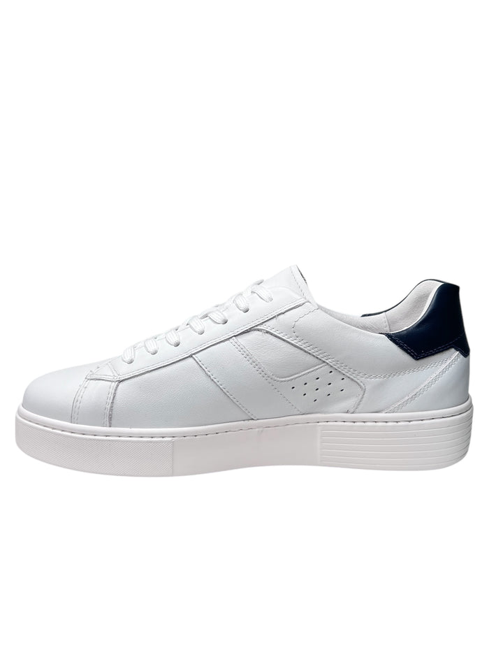 sneakers uomo pelle nero giardini art.e500701u707 bianco-incanto