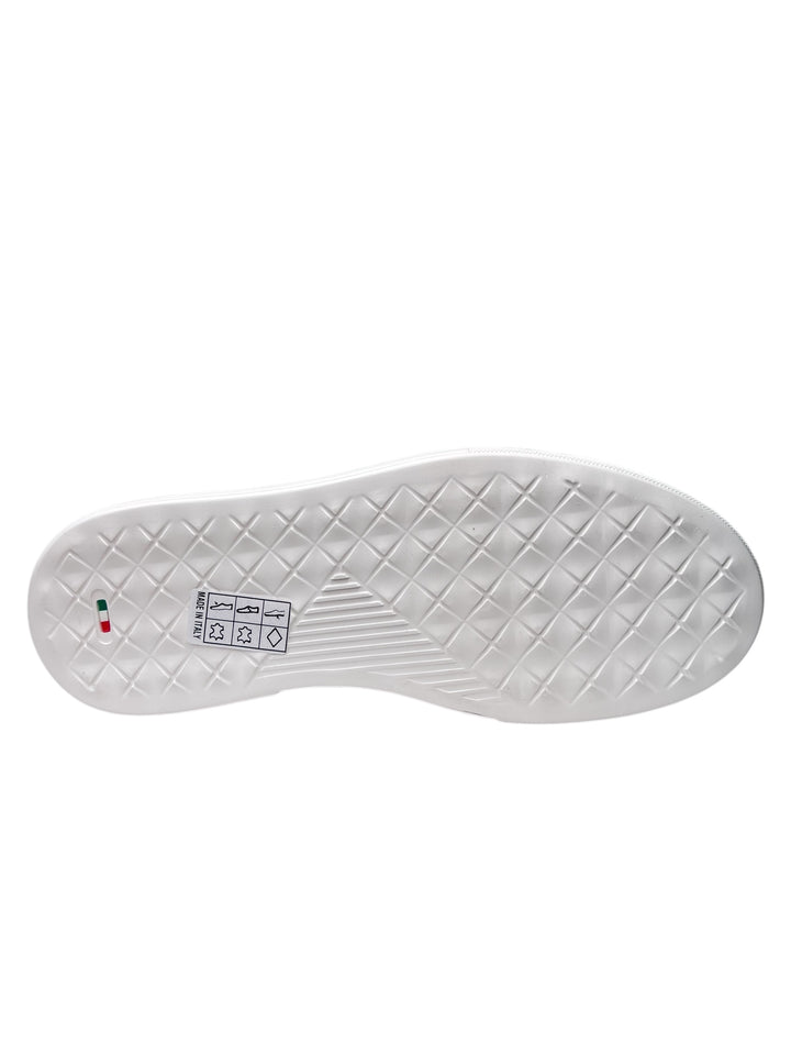 sneakers uomo pelle nero giardini art.e500701u707 bianco-incanto