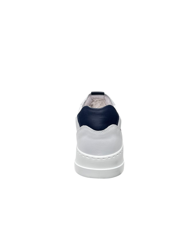 sneakers uomo pelle nero giardini art.e500720u707 bianco-blu