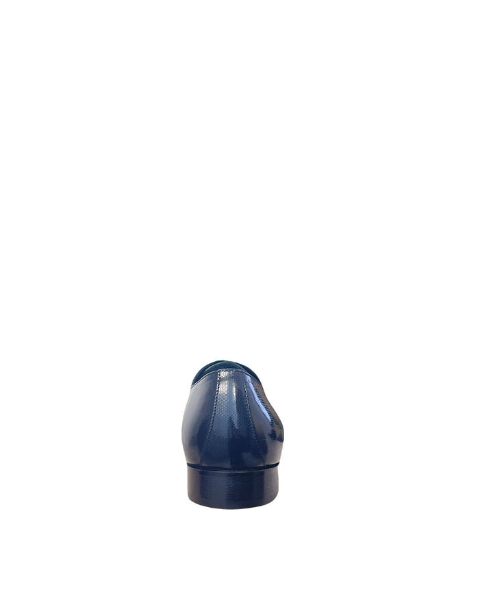 stringate eleganti vernice puntinata uomo accademia dei calzolari art. 736 blu