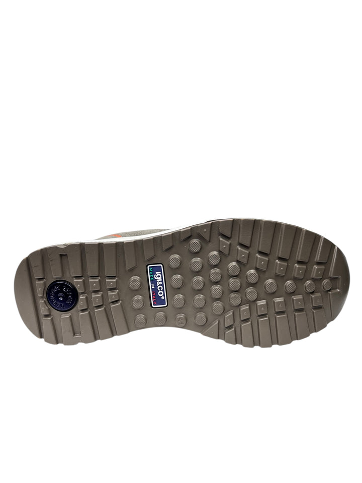 sneakers uomo pelle-tela igi&co art.7636311 verde militare