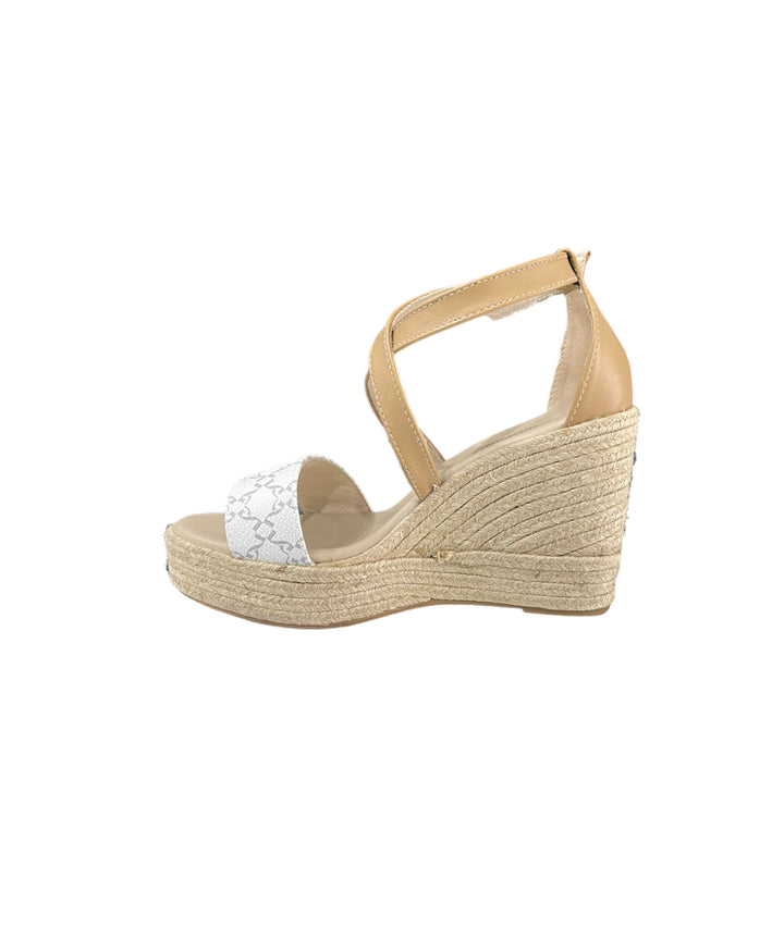 sandali donna pelle nerogiardini art. e307642d707 bianco-corda