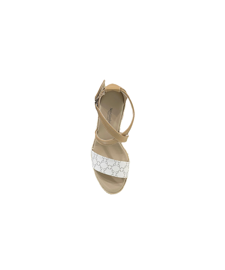 sandali donna pelle nerogiardini art. e307642d707 bianco-corda