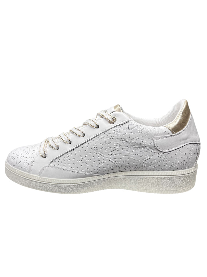 sneakers donna pelle igi&co art.7654800 bianco-platino