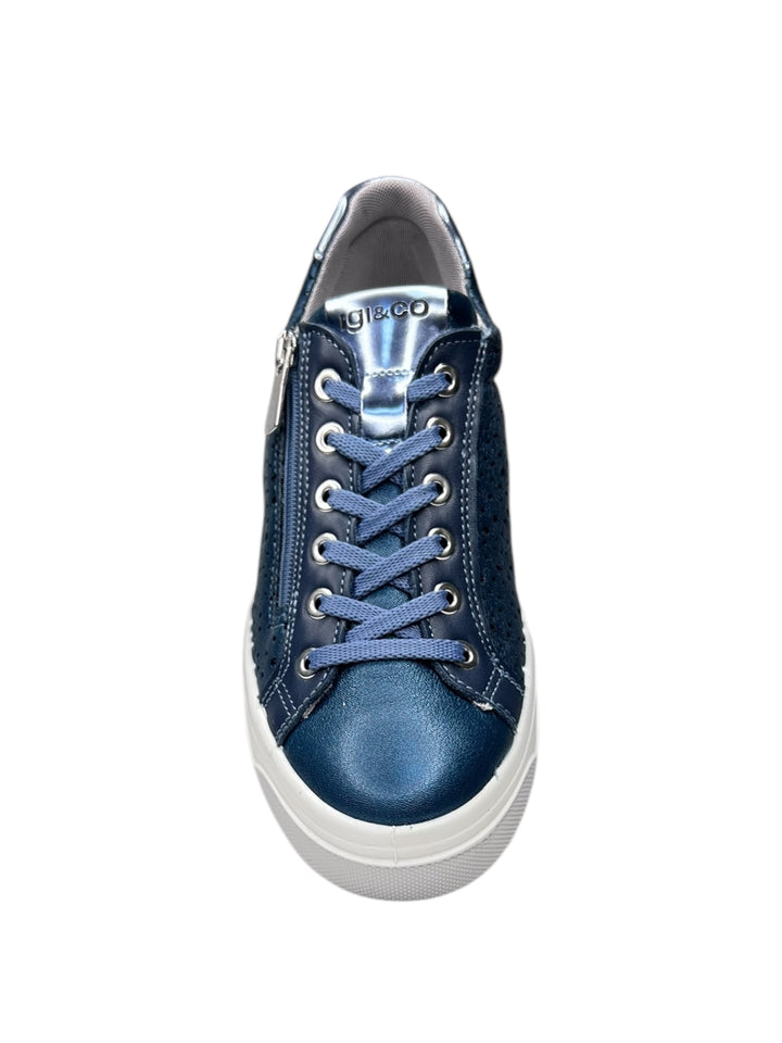 sneakers donna pelle igi&co art.7656400 blu