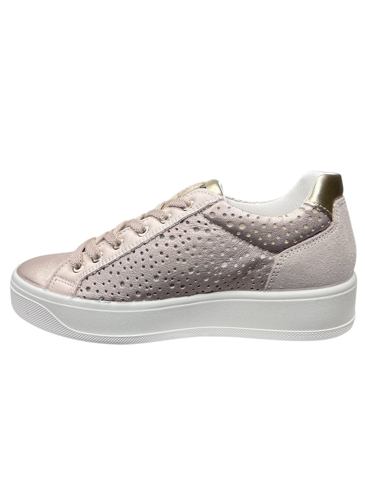 sneakers donna pelle igi&co art.7656411 champagne