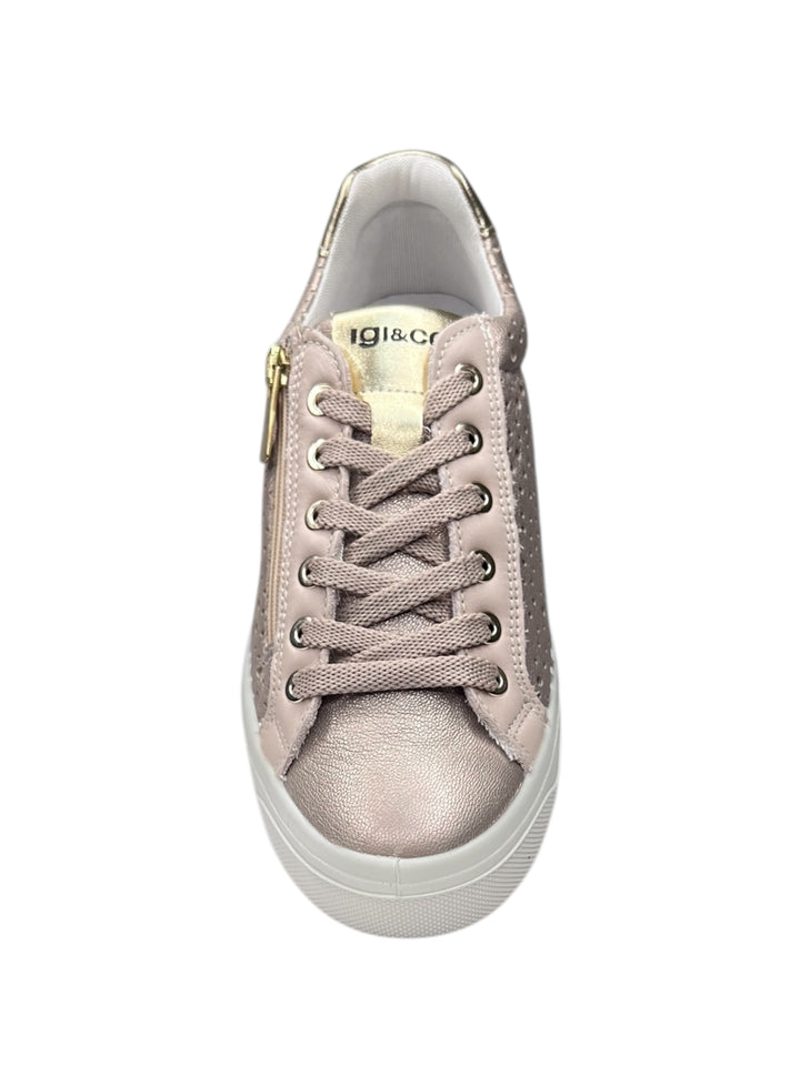 sneakers donna pelle igi&co art.7656411 champagne
