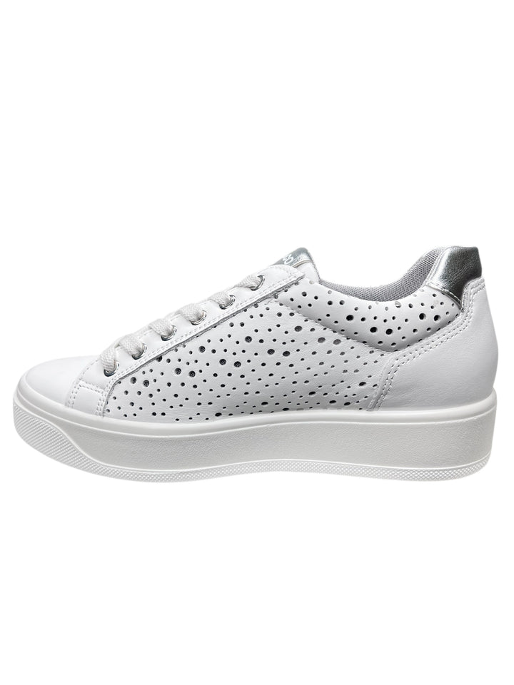 sneakers donna pelle igi&co art.7656455 bianco