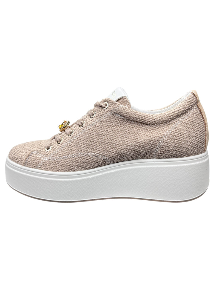 sneakers donna pelle igi&co art.7657411 sabbia