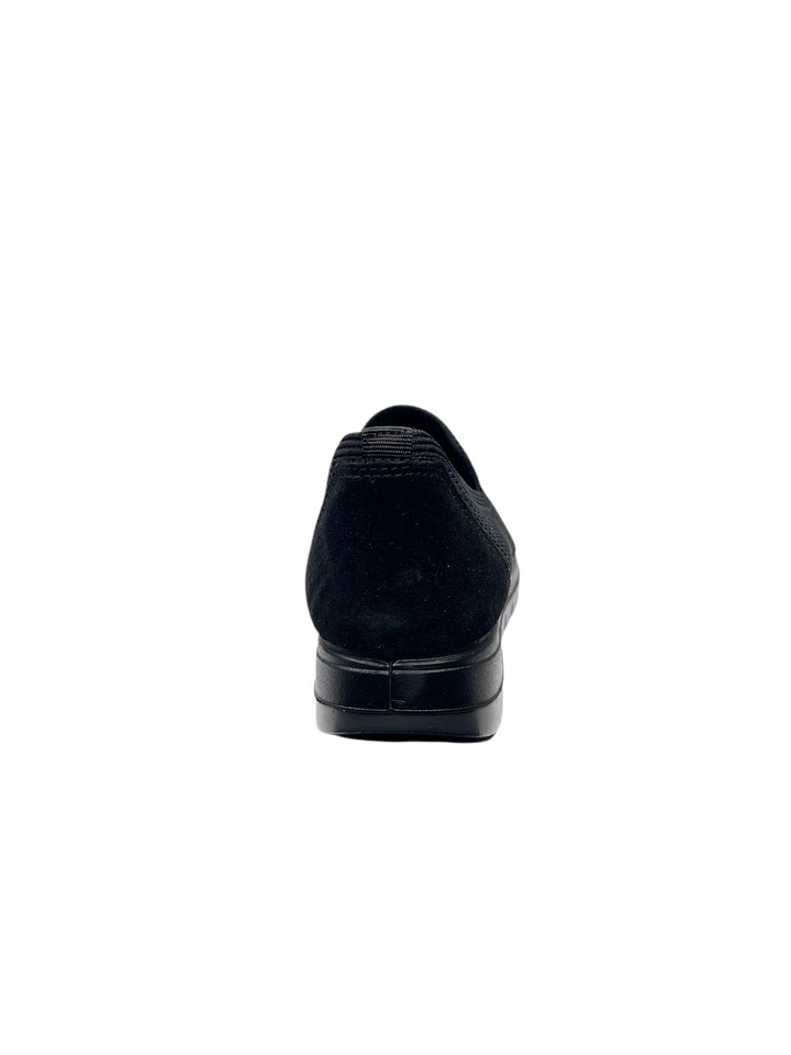 slip-on donna pelle-tessuto elasticizzato igi&co art.7658600 nero