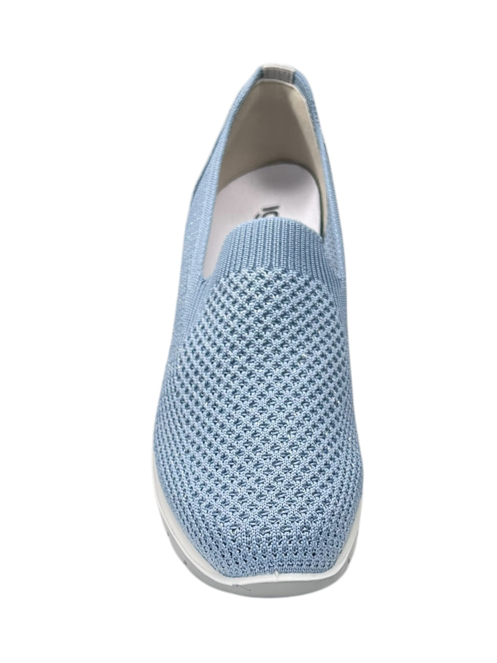 slip-on donna pelle-tessuto elasticizzato igi&co art.7658622 blu avio