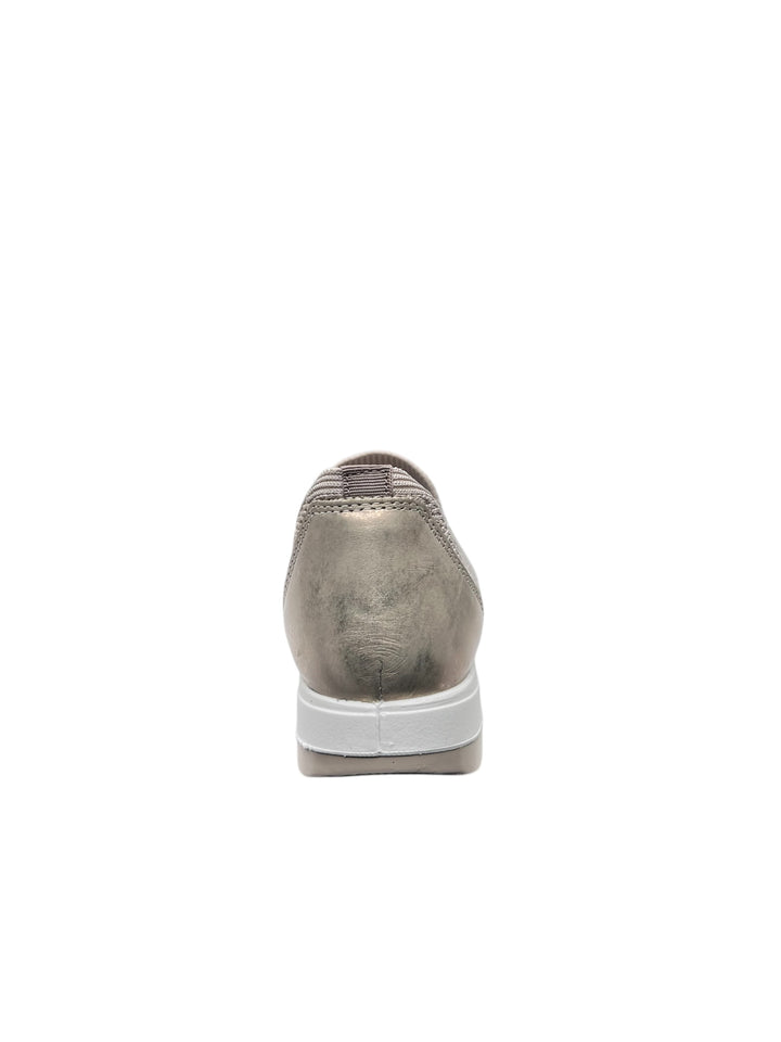 slip-on donna pelle-tessuto elasticizzato igi&co art.7658633 platino