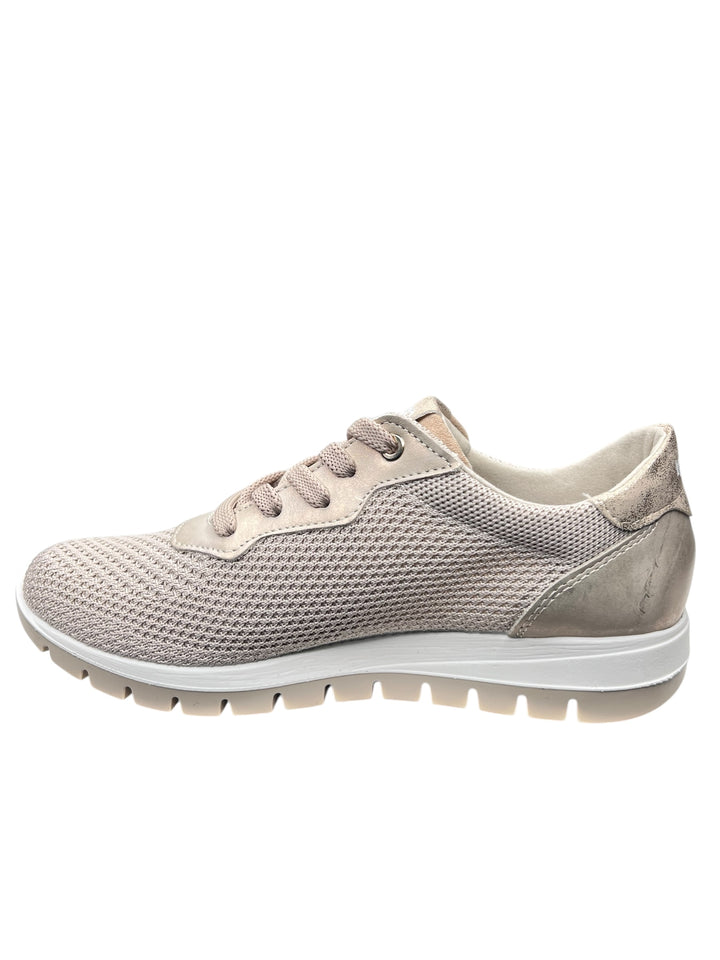 sneakers donna pelle-tessuto elasticizzato igi&co art.7658733 platino