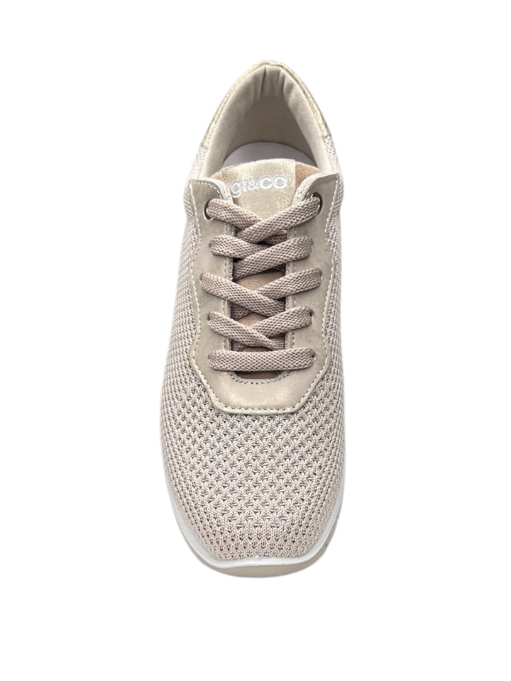 sneakers donna pelle-tessuto elasticizzato igi&co art.7658733 platino