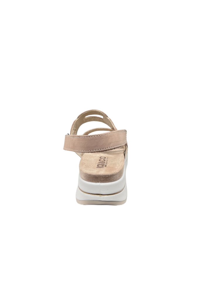 IGI&CO sandali donna in pelle platino-beige