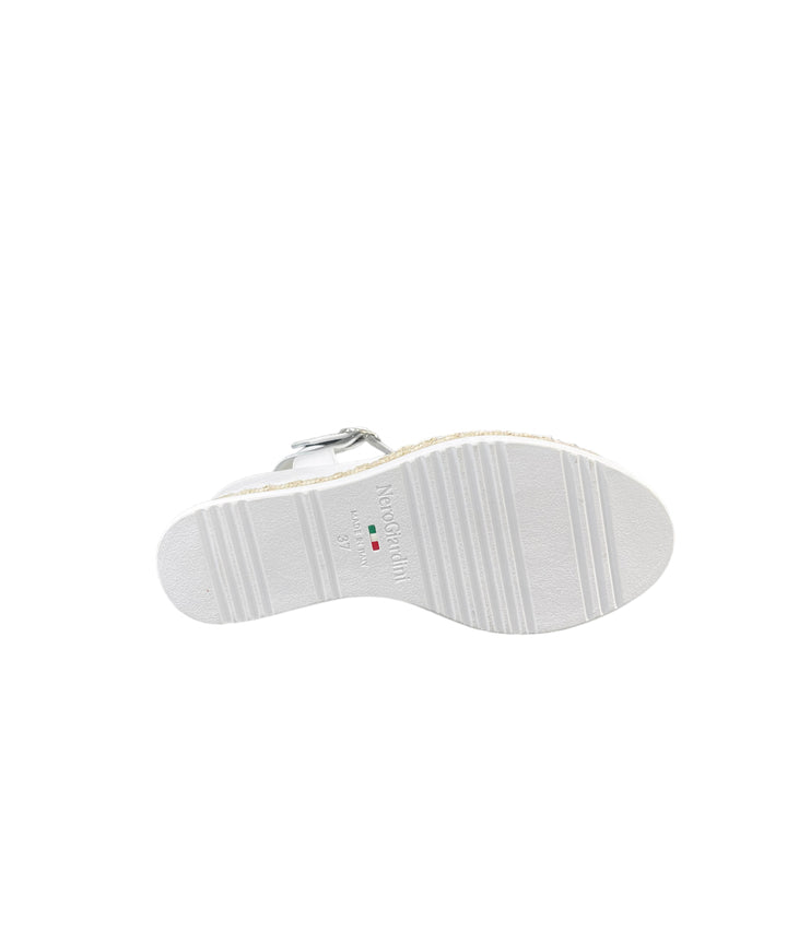 sandali donna pelle nerogiardini art. e307690d707 bianco