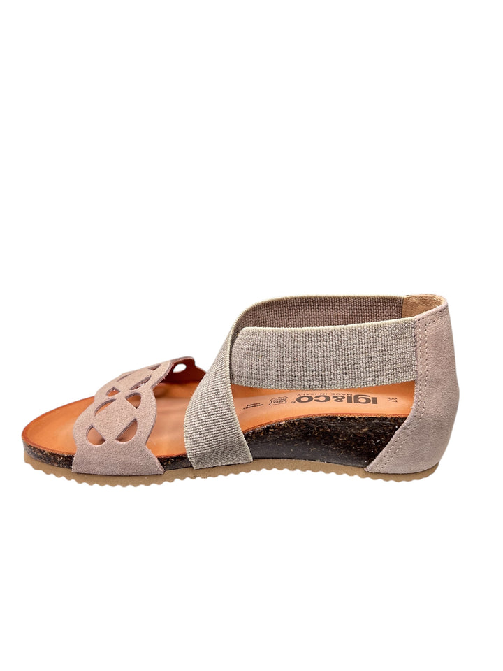 sandalo donna in pelle taupe