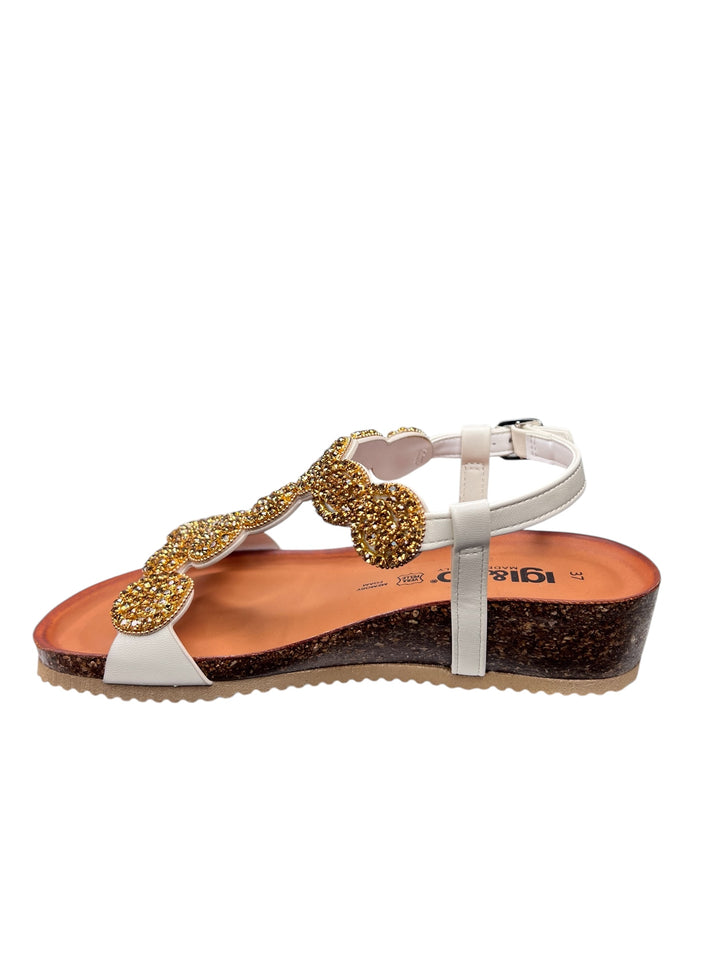 sandalo donna in pelle beige