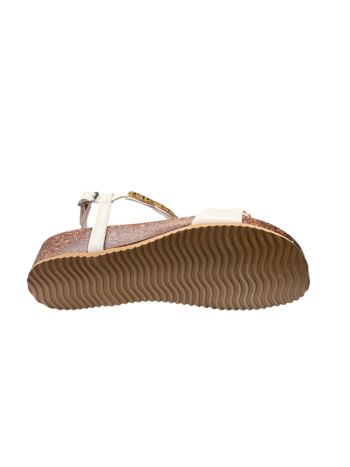 sandalo donna in pelle beige