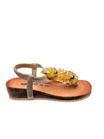 infradito donna in pelle platino