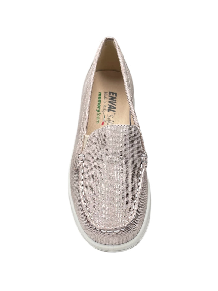 mocassini donna pelle enval soft art.7751811 champagne