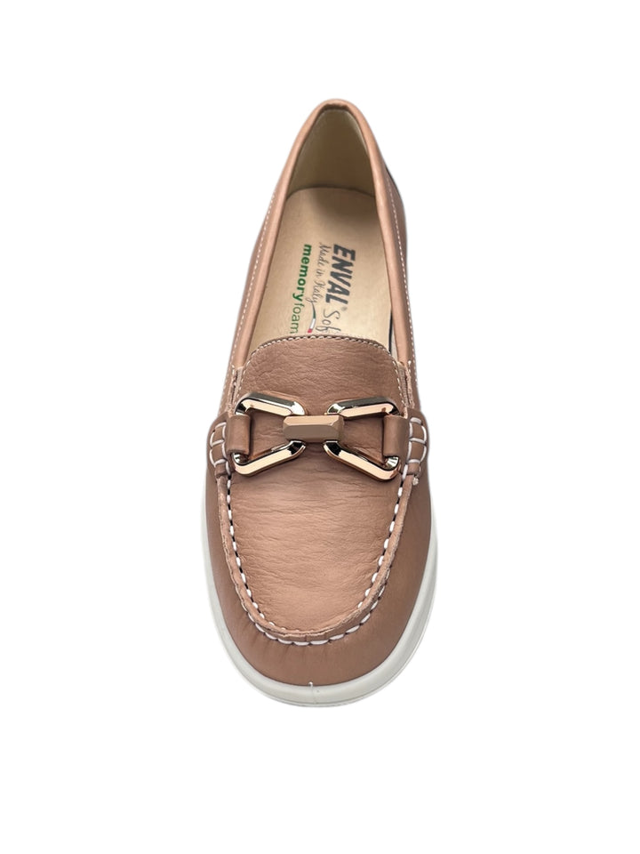 mocassini donna pelle enval soft art.7751911 camel