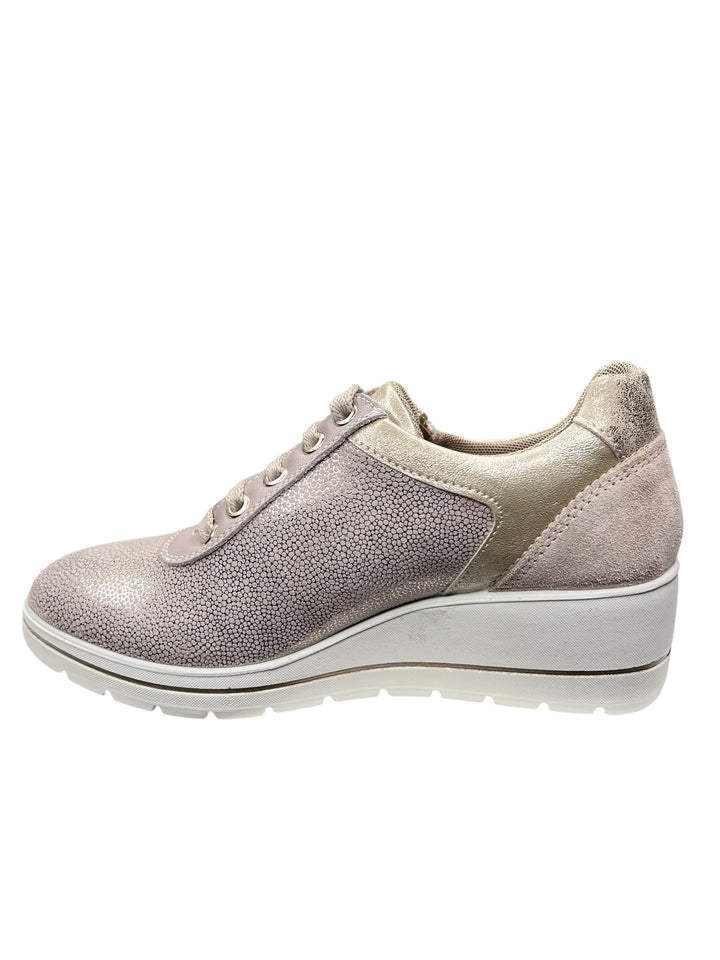 sneakers donna pelle enval soft art.7759422 platino