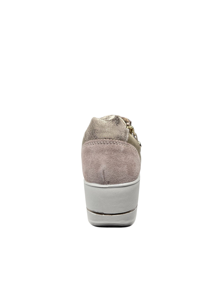 sneakers donna pelle enval soft art.7759422 platino